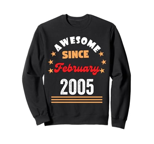 Febrero 2005 Cumpleaños Impresionante Desde 2005 Febrero Vintage Sudadera