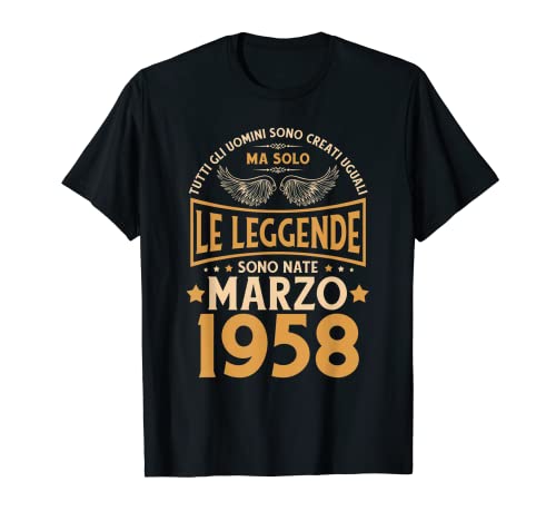 Cumpleaños Hombre Regalo Mujer Le Leyendas Marzo 1958 Camiseta