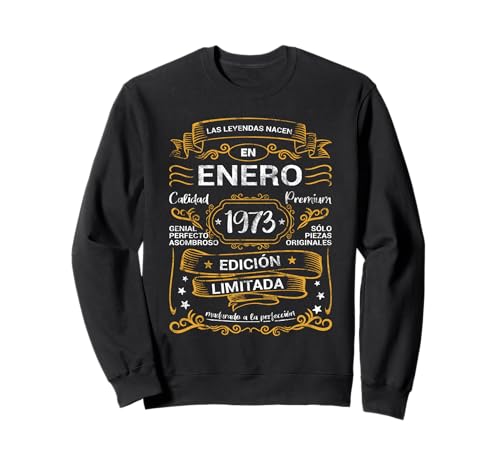 Las Leyendas Nacen Enero 1973 Cumpleaños Hombre Mujer Sudadera