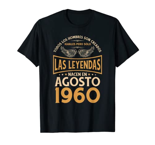 Cumpleaños Hombre Regalos Las Leyendas Agosto 1960 Camiseta
