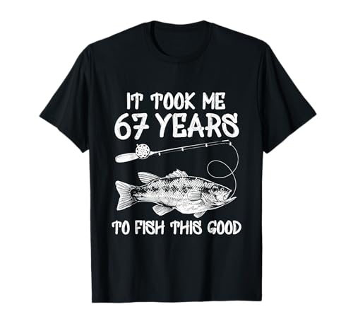 Me Tomó 67 Años Cumpleaños Pesca Vintage 67 Años Regalo Camiseta