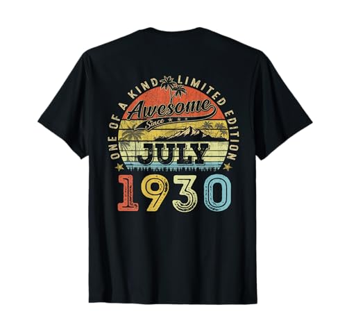 (ON Back) 96 Edición Limitada 1930 Julio 96 cumpleaños Camiseta