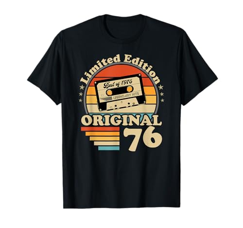 1976 vintage cumpleaños retro edición limitada hombres mujer regalo Camiseta