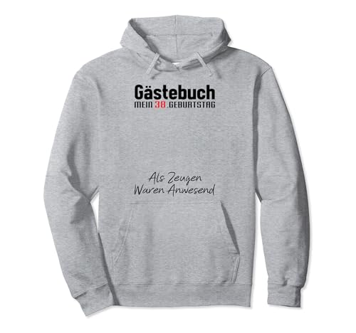 Gästebuch Mein 38. Geburtstag Libro de visitas Firma Sudadera con Capucha