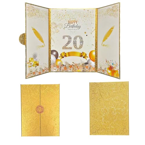 Morjakey Tarjetas de felicitación 20 años，Tarjeta cumpleaños Grande Original, Regalo de...