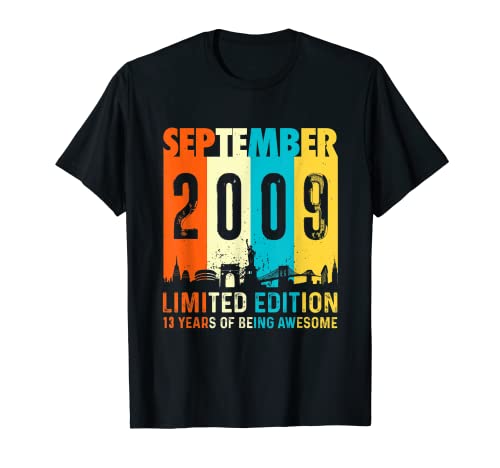 13 Edición Limitada, hecho en septiembre de 2009 13 cumpleaños Camiseta
