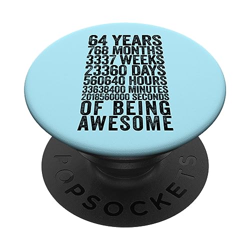 Divertida Camisa de cumpleaños número 64 Old Meter Funny 64 años Regalos PopSockets PopGrip...