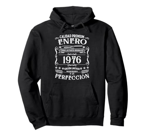 50 cumpleaños Nacido en Enero de 1976 Vintage 50 años Sudadera con Capucha