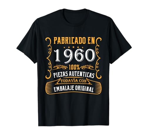 Fabricado 1960 Años Cumpleaños Hombre Mujer Nacen En 1960 Camiseta