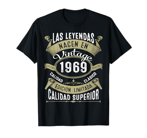 57 Años Cumpleaños Regalo Hombre Mujer Vintage 1969 Camiseta