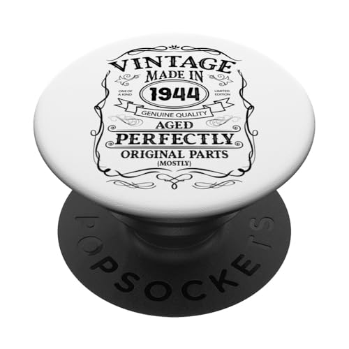 82 cumpleaños, diseño Retro Vintage, Hombre, Mujer 1944 PopSockets PopGrip Adhesivo