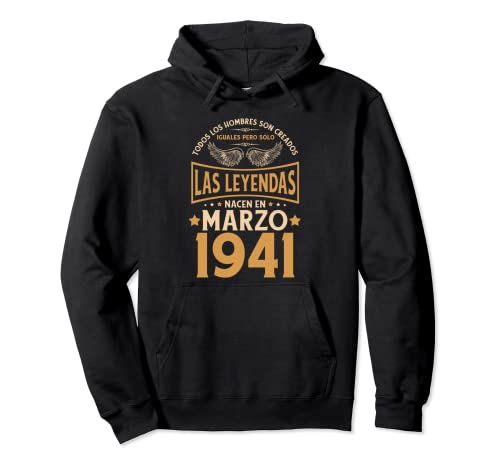 Cumpleaños Hombre Regalos Las Leyendas Marzo 1941 Sudadera con Capucha
