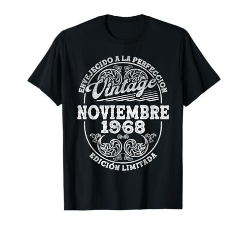 Noviembre 1968 Vintage - 58 Años Regalo Cumpleaños Hombre Camiseta