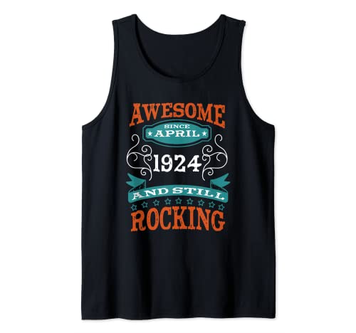 Impresionante desde abril de 1924 cumpleaños y aniversario Camiseta sin Mangas