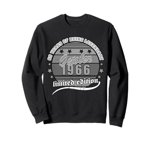 60 cumpleaños Octubre 1966 Vendimia 60 años Legendary Sudadera