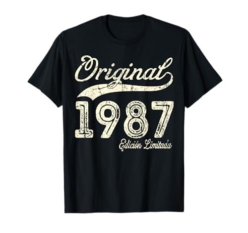 Original 1987 38 Años Cumpleaños Hombre Fabricado En 1987 Camiseta