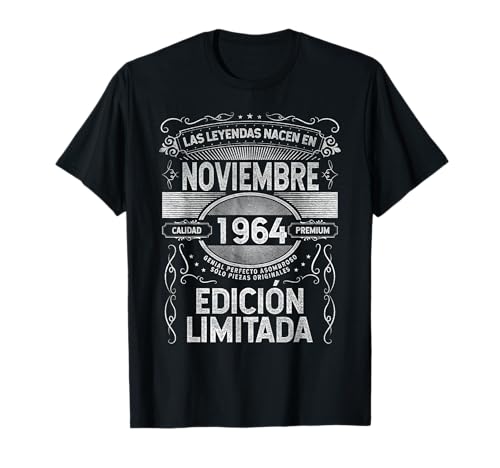 Las Leyendas nacen en Noviembre de 1964 - 61 Años Cumpleaños Camiseta