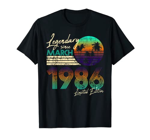 Legendario de cumpleaños desde marzo de 1986 Camiseta