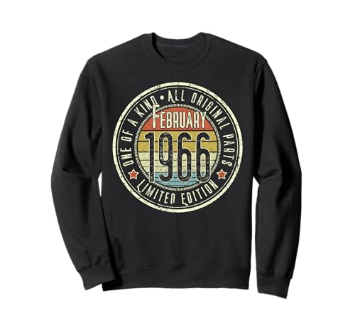 59 Cumpleaños Vintage Febrero 1966 Retro Edición Limitada Sudadera