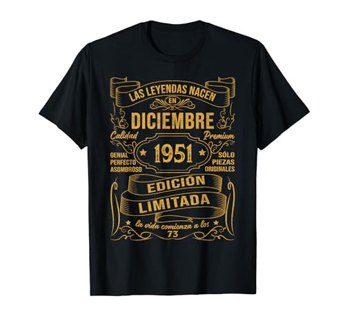Regalo Hombre 73 Años Las Leyendas Nacen En Febrero 1951 Camiseta