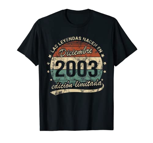 Leyendas Diciembre 2003 Cumpleaños Hombre Mujer Camiseta