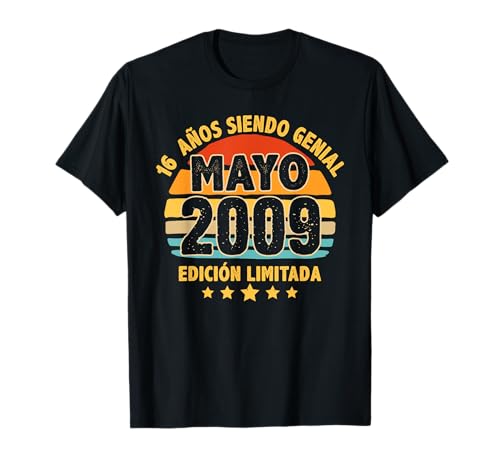 Mayo 2009 16 Años Niño Cumpleaños Regalo Mayo 2009 Camiseta