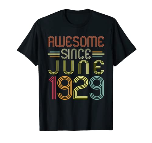 Regalos de 93 cumpleaños impresionantes desde junio de 1929 93 años Camiseta