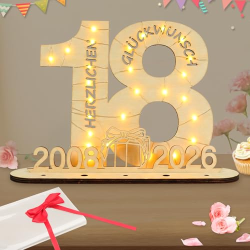 Seutgjie Decoración para 18 cumpleaños, niña y niño, regalo de dinero, cumpleaños 18, cartel de...