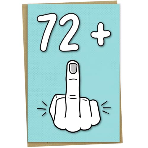 Tarjeta de cumpleaños número 73, 72 + 1, divertida tarjeta de cumpleaños para mujeres u hombres...