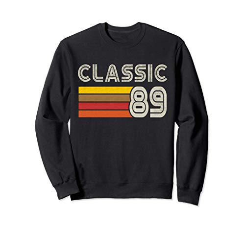 Classic Retro Number 89 - Born 1989 - Turning 89 Birthday Sudadera