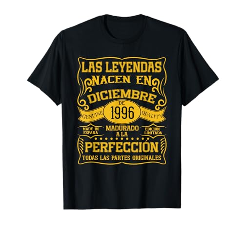 29 años Cumpleaños Las Leyendas Nacen en Diciembre de 1996 Camiseta
