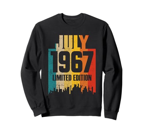Julio 1967 Cumpleaños Edición Limitada Vintage Sudadera