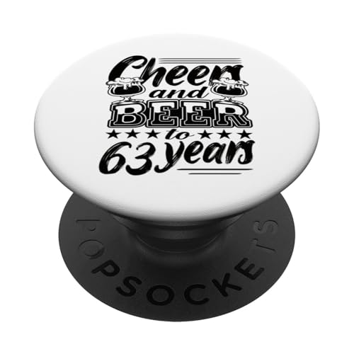 63 Cumpleaños 63 Cumpleaños Marido 63 Cumpleaños Papá PopSockets PopGrip Adhesivo