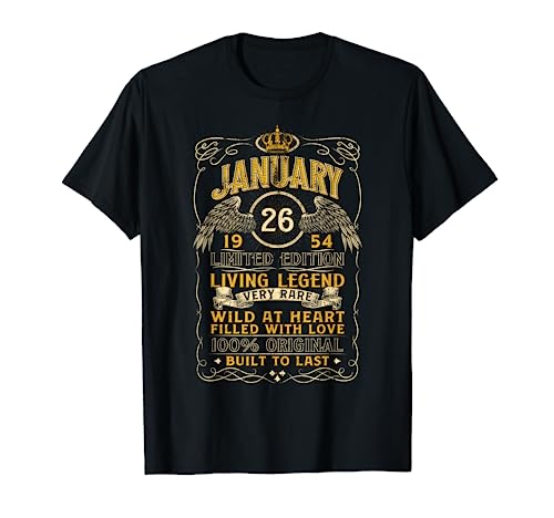 26 de enero de 1954 Living Legend Cumpleaños Fiesta de cumpleaños Fecha de nacimiento Camiseta