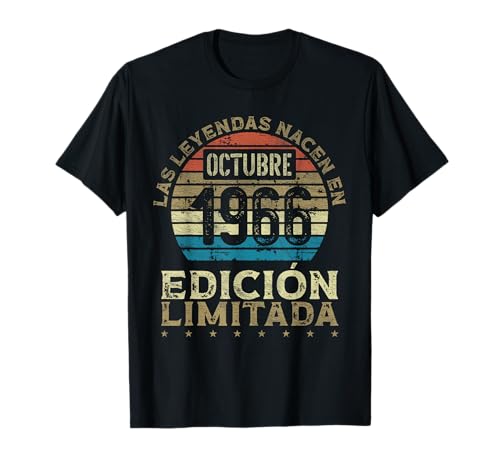 Las Leyendas nacen en Octubre de 1966 - 60 Años Cumpleaños Camiseta