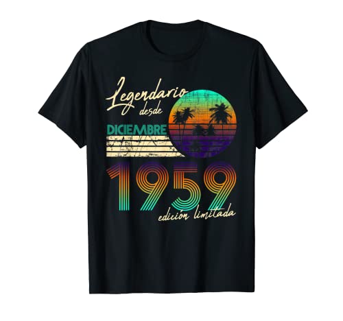 Cumpleaños Hombre Regalos Legendario Desde Diciembre 1959 Camiseta
