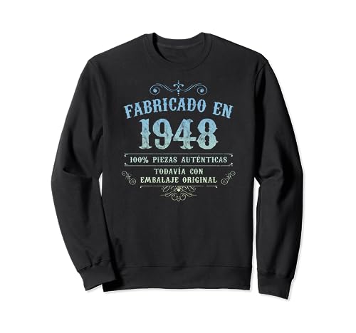 Fabricado En 1948 Vintage Original 76 Cumpleaños Sudadera