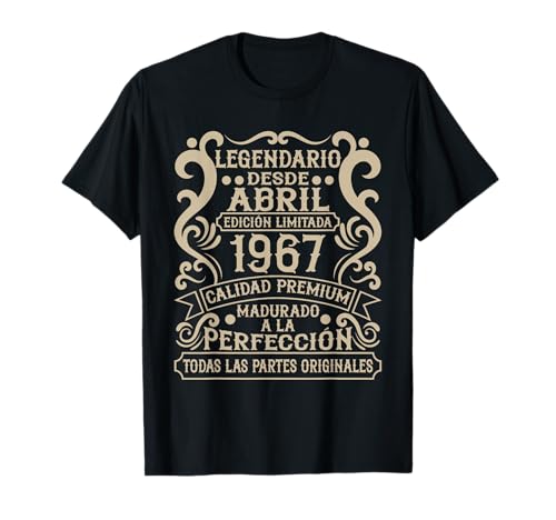Legendario Desde Abril 1967 - Cumpleaños 59 Años Camiseta