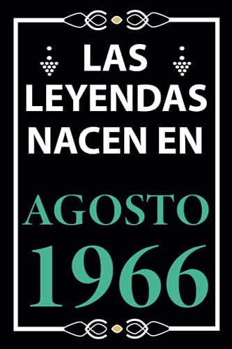 Las leyendas nacen en Agosto 1966: Regalo de cumpleaños perfecto para hombre y mujer de 55 años I...