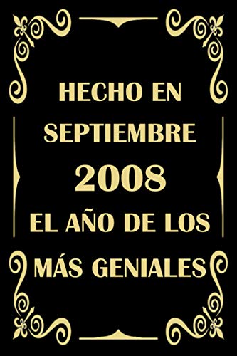 Hecho en Septiembre 2008 el Año De Los Más Geniales: cuaderno cumpleaños, regalos de cumpleaños...
