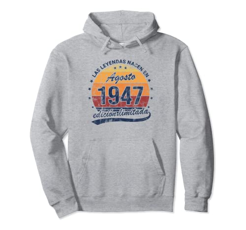 Leyendas Nacen Agosto 1947 Cumpleaños Vintage Sudadera con Capucha