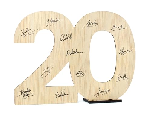 CONTRAXT Tarjeta 20 cumpleaños aniversario. Tarjeta de felicitacion Regalo original de feliz...