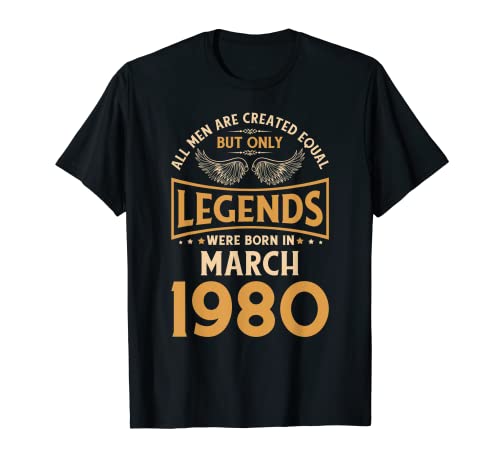 Las leyendas de cumpleaños nacieron en marzo de 1980. Camiseta