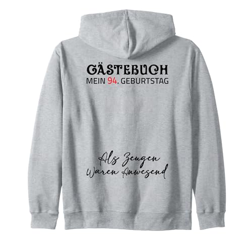 Gästebuch Mein 94. Geburtstag Libro de visitas Firma Sudadera con Capucha