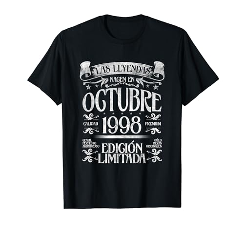 Las Leyendas nacen en Octubre de 1998 - 26 Años Cumpleaños Camiseta