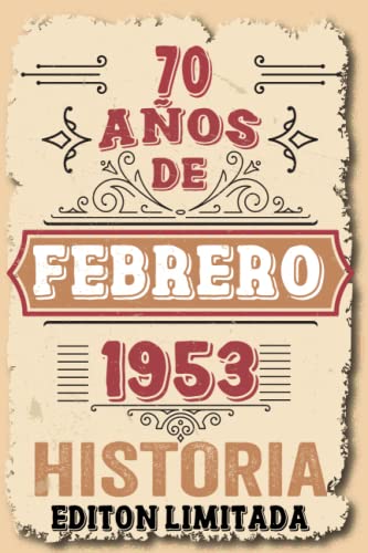 70 Años Cumpleaños Hombre Vintage 1953 Hecho En Febrero 1953: 70 años Regalos de cumpleaños de...