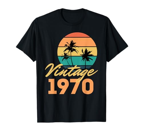 Vintage 1970 Nació cumpleaños retro Camiseta