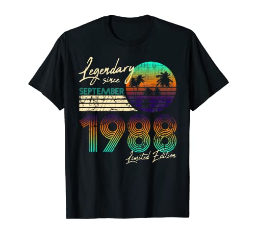 Legendario de cumpleaños desde septiembre de 1988 Camiseta