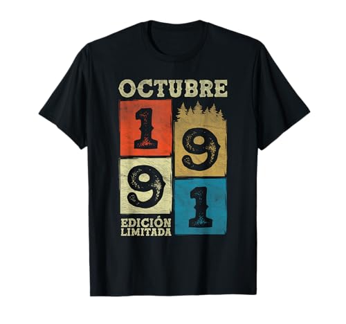 Octubre 1991 Vintage - 35 Años Regalo Cumpleaños Hombre Camiseta