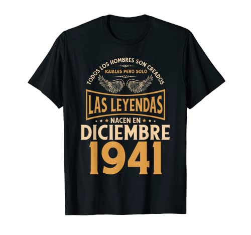 Cumpleaños Hombre Regalos Las Leyendas Diciembre 1941 Camiseta